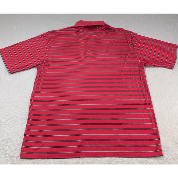 Masters Red and Black Striped Polo Shirt - Picture 5 of 7